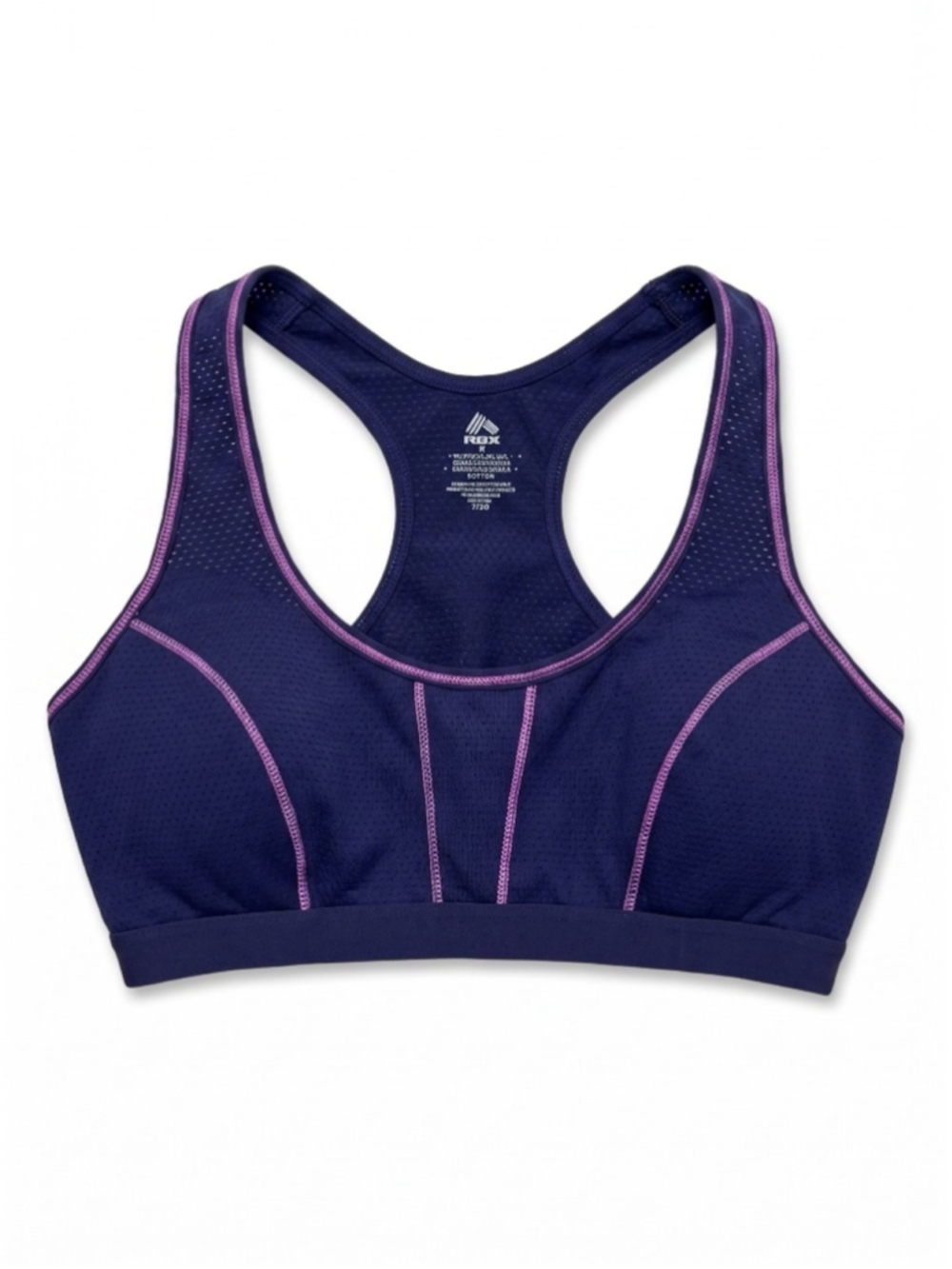 REEBOK Dark Blue Mesh Sports Bra Racerback Sports Gym Training, Sz M
